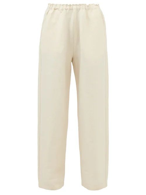 Linen-blend Trousers - Womens - Beige
