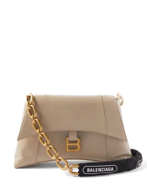 Downtown S Chain-handle Leather Shoulder Bag - Womens - Beige