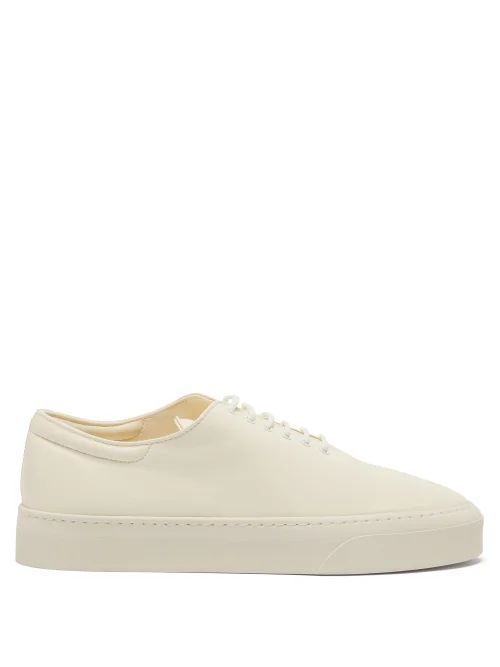 Marie H Leather Trainers - Womens - White