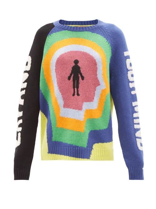 Expand Your Mind Intarsia-cashmere Sweater - Womens - Multi