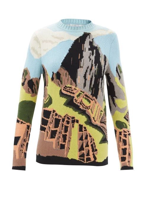 Ines Machu Picchu-jacquard Cashmere Sweater - Womens - Multi