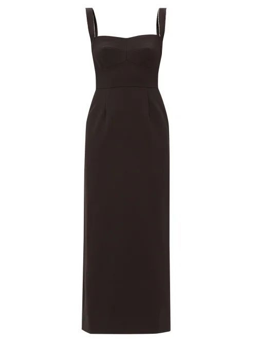 Rachel Crystal-embellished Crepe Dress - Womens - Black