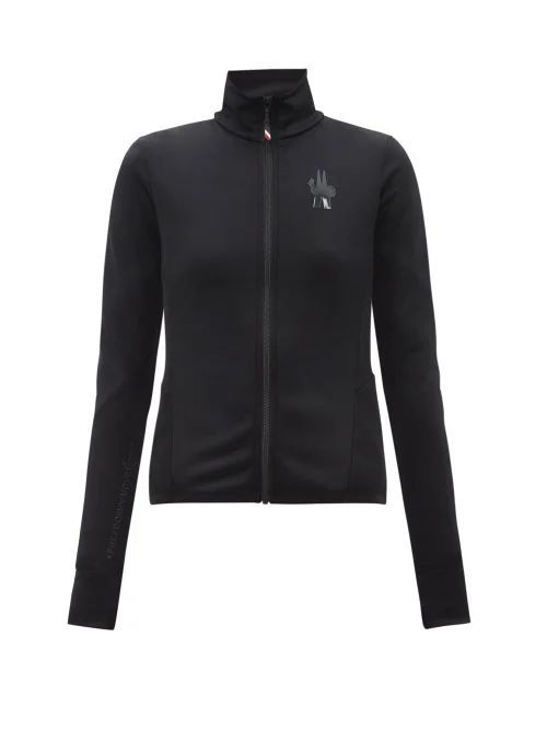 Technical-jersey And Shell Layered Hooded Jacket - Womens - Black