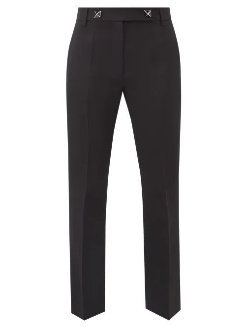 Crepe Couture Wool-blend Trousers - Womens - Black