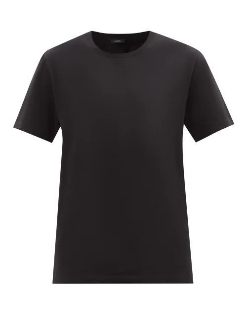Logo-print Organic-cotton Jersey T-shirt - Womens - Black
