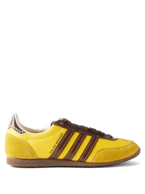 Japan Leather And Suede Trainers - Womens - Yellow
