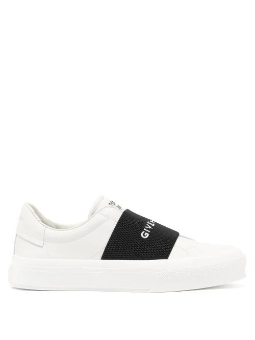 City Court Leather Trainers - Womens - White Black