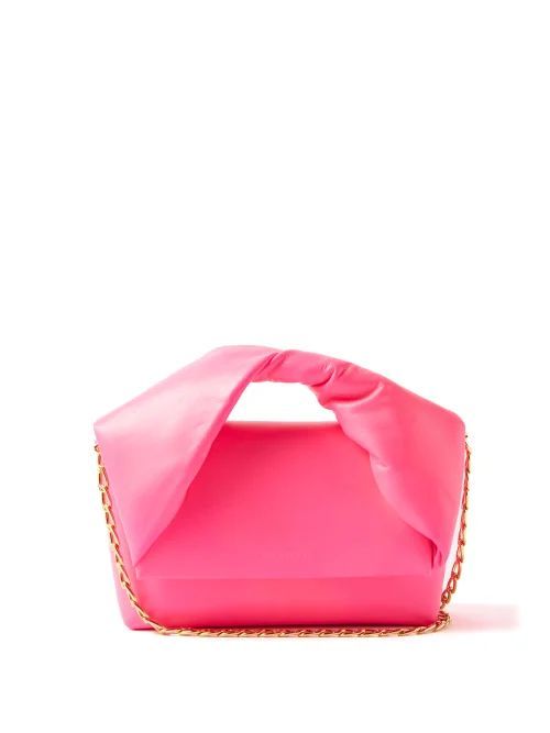 Twister Mini Leather Shoulder Bag - Womens - Pink
