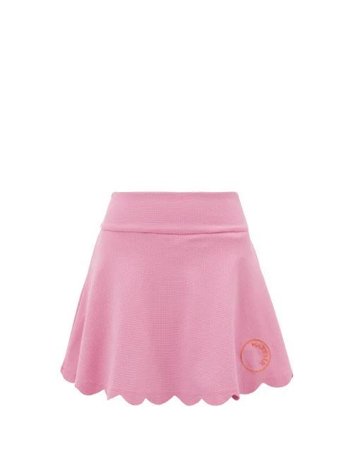 Venus Scalloped-edge Skirt - Womens - Pink