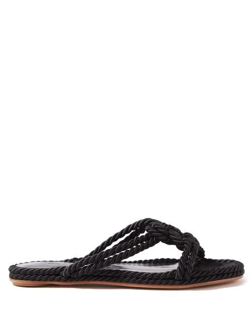 Knotted-rope Sandals - Womens - Black