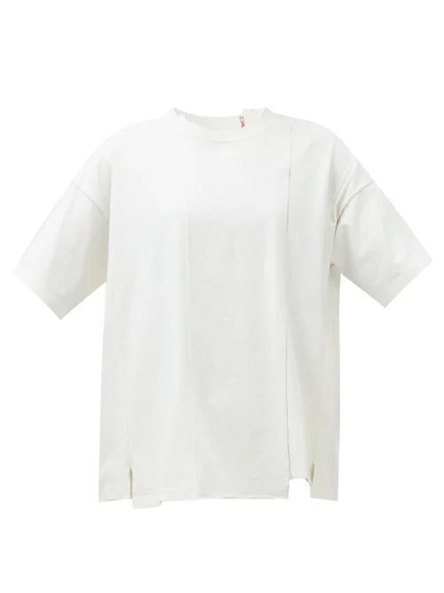 Reconstructed Cotton-jersey T-shirt - Womens - White