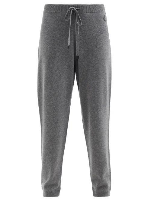 Cuffed Wool-blend Knit Track Pants - Womens - Grey