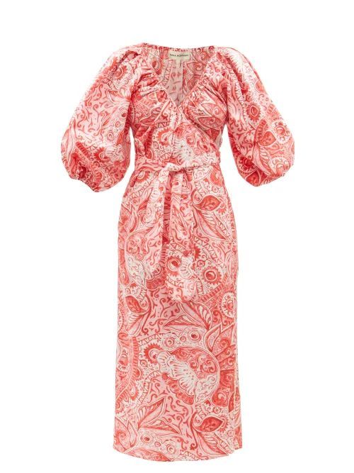 Fila Printed Organic-cotton Dress - Womens - Red Print