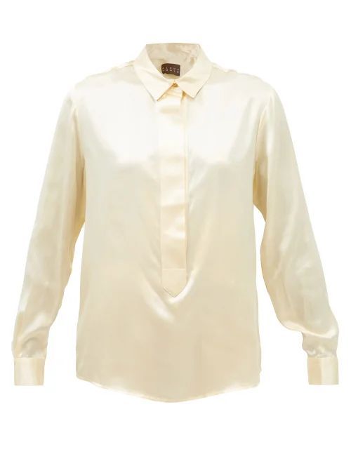 Ferias Silk-satin Shirt - Womens - Cream