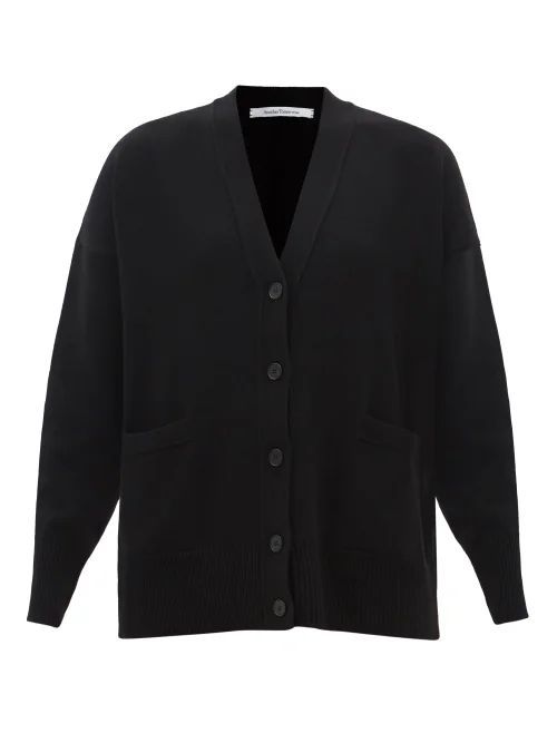 Oversized Cashmere-blend Cardigan - Womens - Black