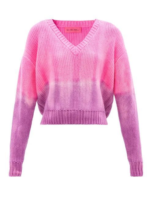 Dip-dyed Cashmere Sweater - Womens - Pink Multi