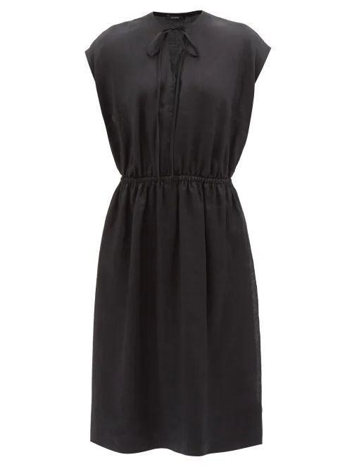 Delcie Cap-sleeves Voile Dress - Womens - Black