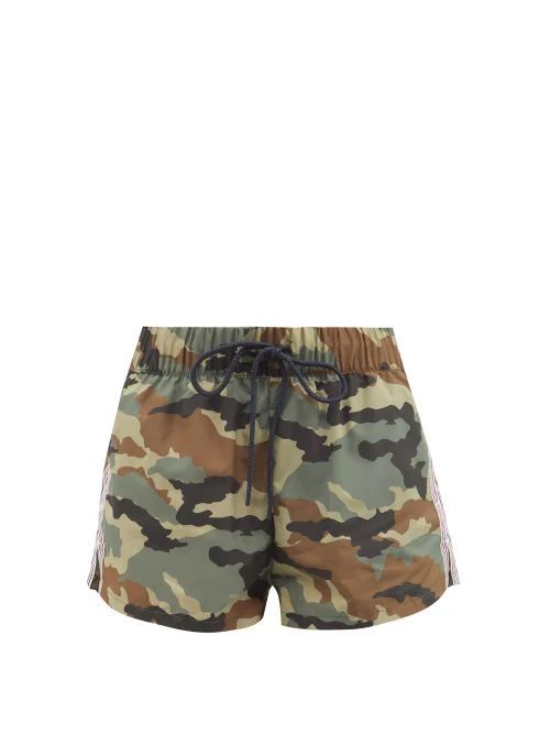 Heritage Camouflage-print Shorts - Womens - Camouflage