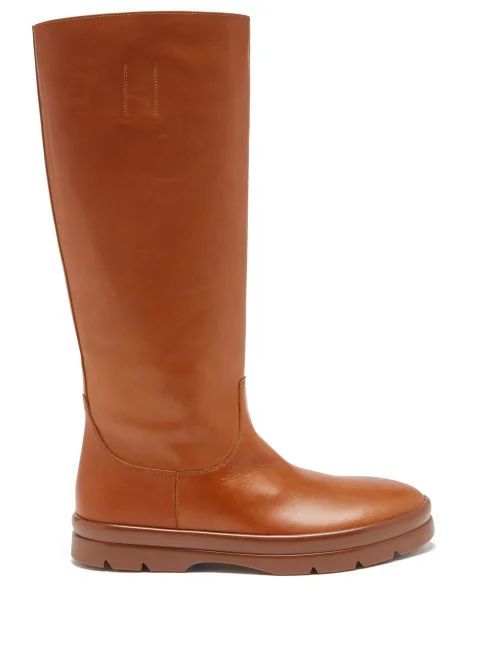 Billie Leather Knee-high Boots - Womens - Tan