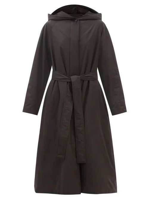 Gini Padded Hooded Shell Trench Coat - Womens - Black