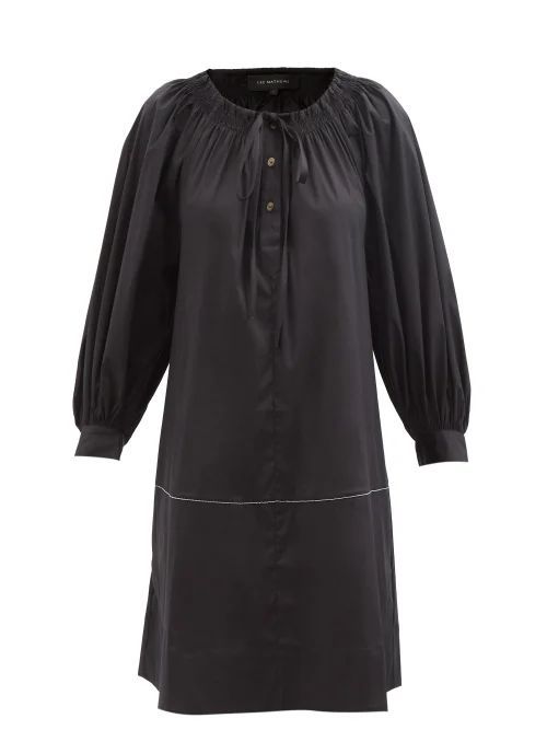 Franklin Cotton-blend Poplin Mini Dress - Womens - Black