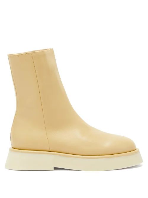 Rosa Leather Boots - Womens - Beige