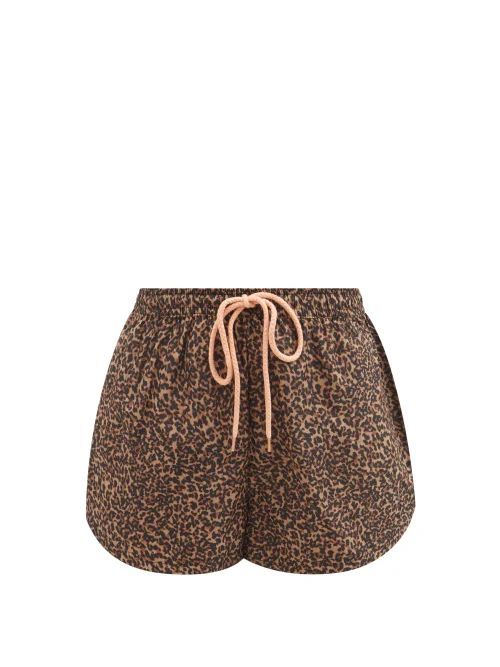 Rococo Efrem Leopard-print Jersey Shorts - Womens - Leopard