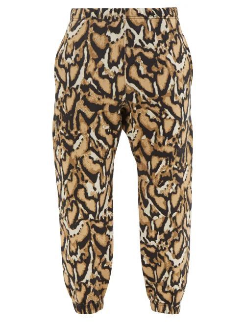Wildcat-jacquard Recycled Cotton-blend Track Pants - Womens - Brown Print
