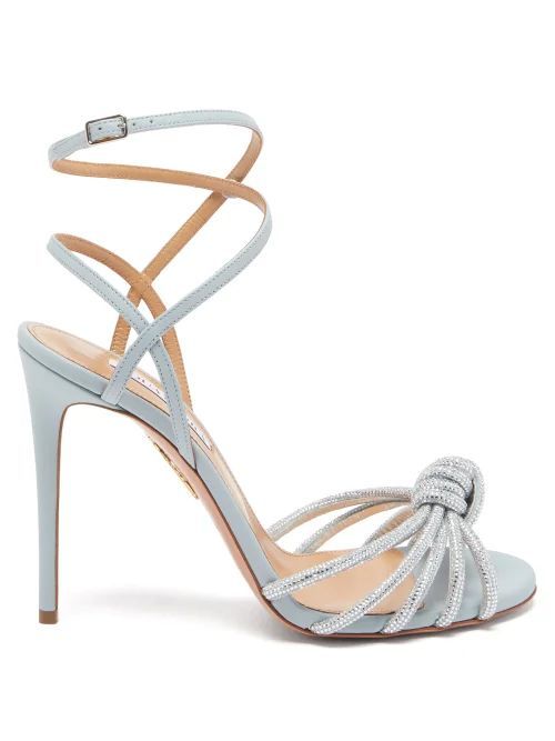 Celeste 105 Knotted Leather Sandals - Womens - Light Blue