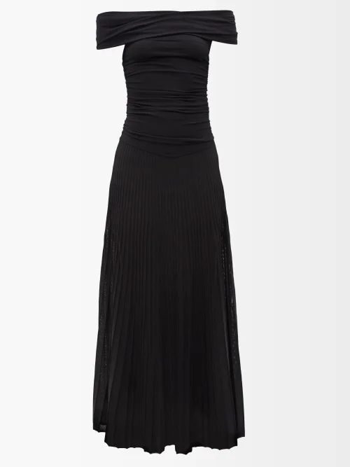 Marca Off-the-shoulder Jersey Maxi Dress - Womens - Black