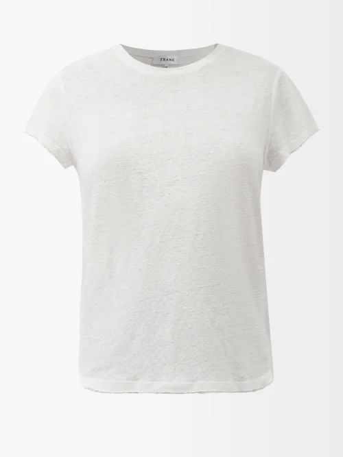 Linen-jersey T-shirt - Womens - White