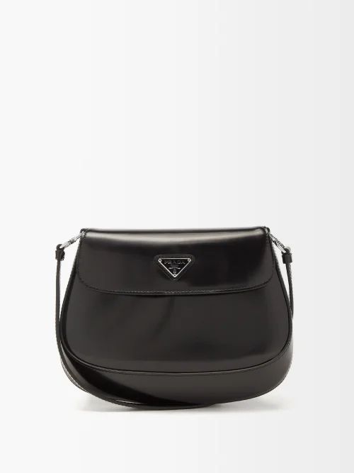 Cleo Spazzolato-leather Shoulder Bag - Womens - Black