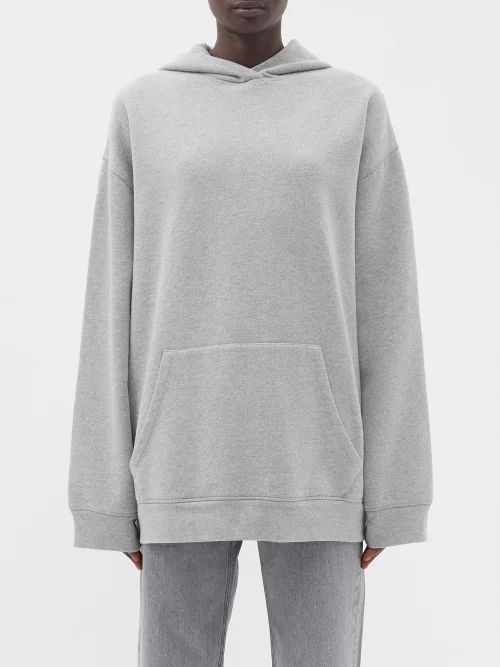Recycled Cotton-blend Oversized Hooded Sweatshirt - Womens - Grey