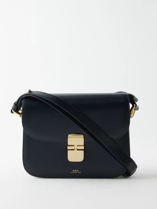 Grace Small Smooth-leather Cross-body Bag - Womens - Navy