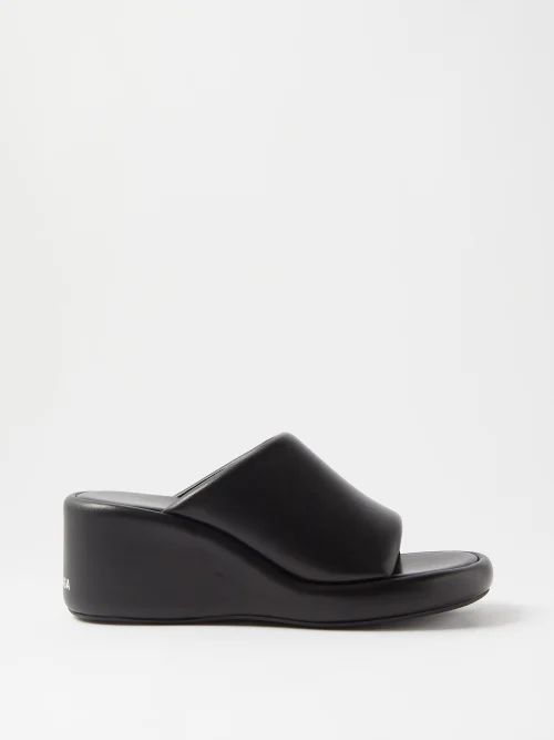 Rise 50 Platform Leather Sandals - Womens - Black