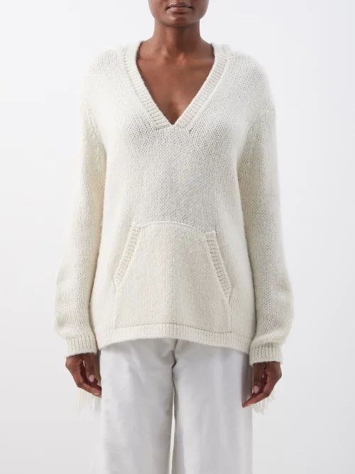 Alessio Cashmere Hooded Sweatshirt - Womens - Ivory