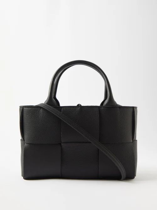 Arco Mini Intrecciato-leather Tote Bag - Womens - Black