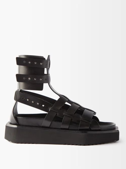 Turbo Cyclop Leather Sandals - Womens - Black