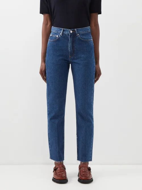 High-rise Straight-leg Jeans - Womens - Mid Denim