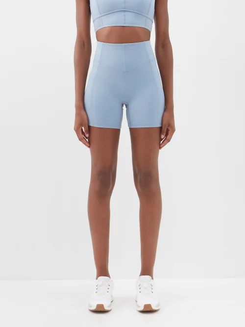 Andria Recycled-jersey Cycling Shorts - Womens - Light Blue