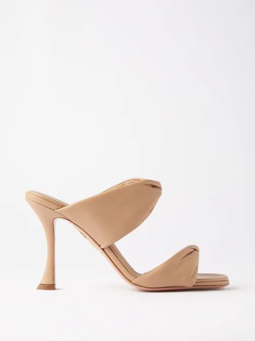 Twist 95 Leather Sandals - Womens - Beige