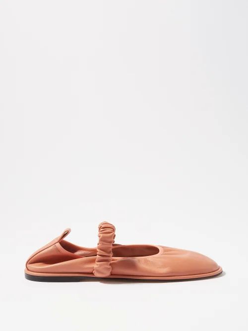 Dash Leather Ballet Flats - Womens - Nude