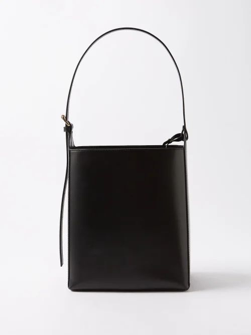 Virginie Leather Tote Bag - Womens - Black