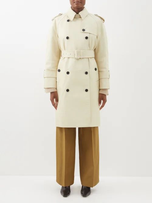 Spellman Belted Leather Trench Coat - Womens - Ivory