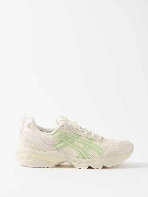 Gel-1090v2 Suede And Mesh Trainers - Womens - Cream Green