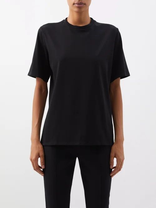 Chiara Organic Cotton-jersey T-shirt - Womens - Black