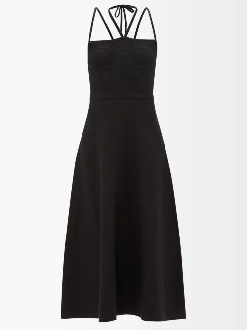 Evie Bustier Rib-knitted Dress - Womens - Black
