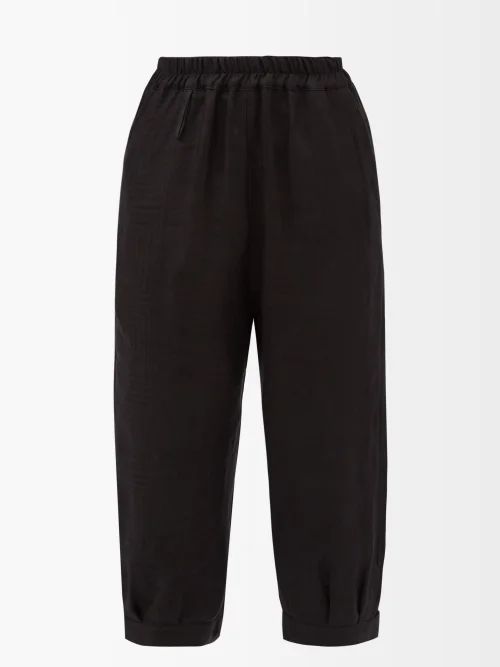 Orson 19th-century Cotton-linen Blend Trousers - Womens - Black