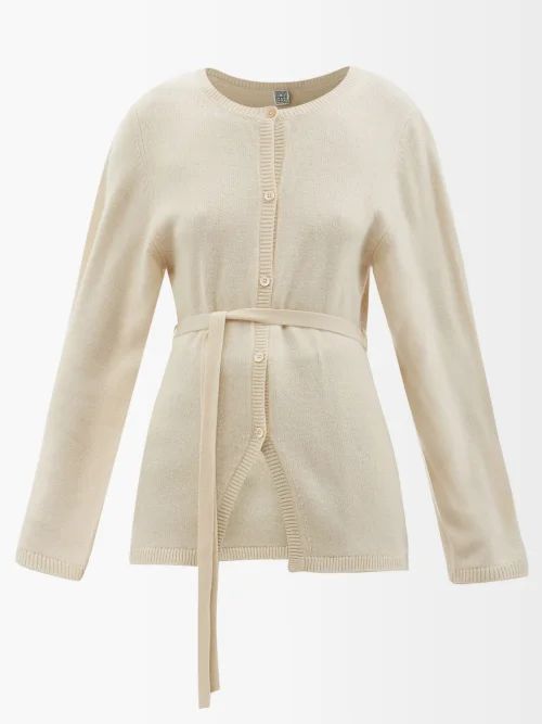 Belted Cashmere Cardigan - Womens - Ivory