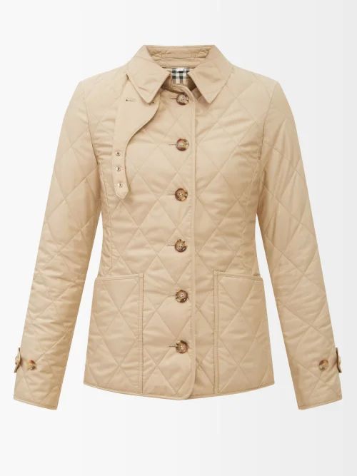 Fernleigh Quilted Technical-shell Jacket - Womens - Beige
